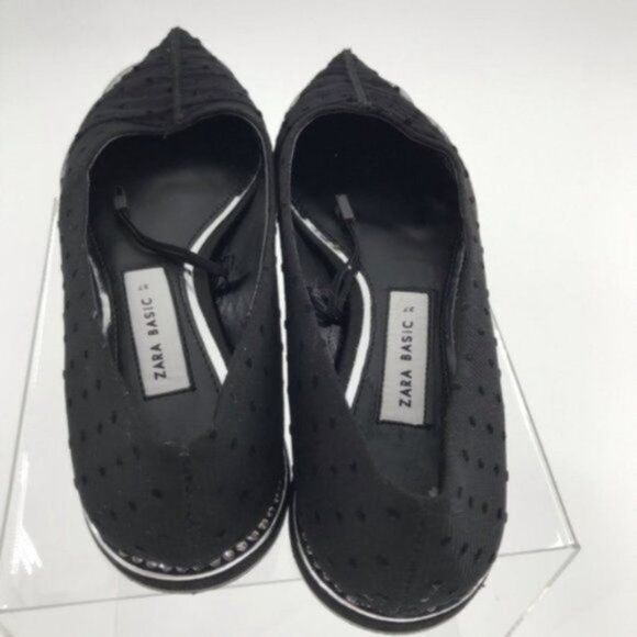 Zara Pointed Flats w/ Polka Dots Rhinestone sz 6.5 - Picture 5 of 8